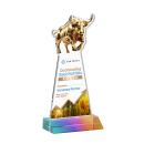 Raging Bull Full Color Prismatic Animals Crystal Award