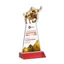Raging Bull Full Color Red Animals Crystal Award
