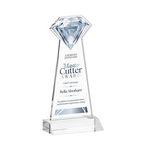 Corporate Awards - Crystal Awards - Gemstone Full Color Clear Crystal Award