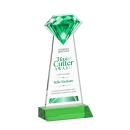 Gemstone Full Color Green Crystal Award