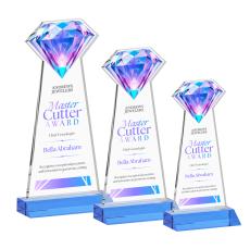 Gemstone Full Color Sky Blue Crystal Award - Newest Additions
