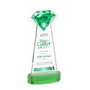 Gemstone Full Color Green on Alberton Base Crystal Award