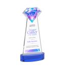 Gemstone Full Color Blue on Alberton Base Crystal Award