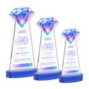 Gemstone Full Color Blue on Alberton Base Crystal Award