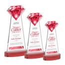 Gemstone Full Color Red on Alberton Base Crystal Award