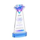 Gemstone  Full Color Sky Blue on Alberton Base Crystal Award