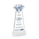 Gemstone Full Color White on Alberton Base Crystal Award