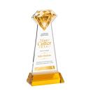 Gemstone Full Color Amber on Hartford Base Crystal Award