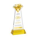 Gemstone Full Color Gold on Hartford Base Crystal Award