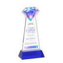 Gemstone Full Color Blue on Hartford Base Crystal Award