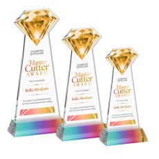 Gemstone Full Color Prismatic on Hartford Base Crystal Award - Newest Additions