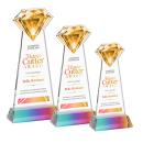 Gemstone Full Color Prismatic on Hartford Base Crystal Award
