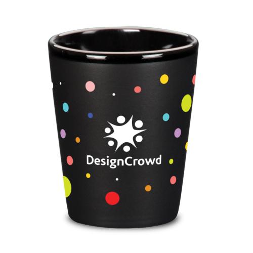 Corporate Recognition Gifts - Etched Barware - Balmes Ceramic Shot -  Full Color