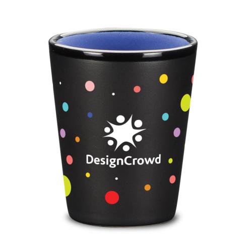 Corporate Recognition Gifts - Etched Barware - Balmes Ceramic Shot -  Full Color