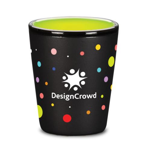 Corporate Recognition Gifts - Etched Barware - Balmes Ceramic Shot -  Full Color