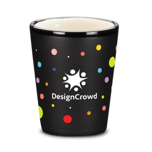 Corporate Recognition Gifts - Etched Barware - Balmes Ceramic Shot -  Full Color