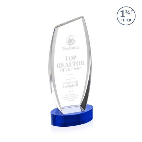 Corporate Awards - Crystal Awards - Colorado Blue on Base Peak Crystal Award