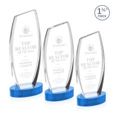 Colorado Sky Blue on Base Peak Crystal Award - Sales Awards