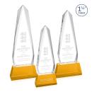 Cheswick Amber on Entwhistle Base Obelisk Crystal Award