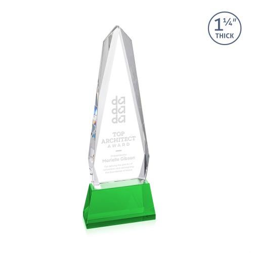Corporate Awards - Crystal Awards - Cheswick Green on Entwhistle Base Obelisk Crystal Award