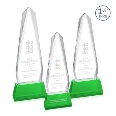Cheswick Green on Entwhistle Base Obelisk Crystal Award - Crystal Awards