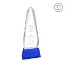 Cheswick Blue on Entwhistle Base Obelisk Crystal Award