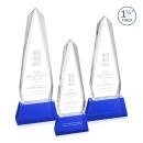 Cheswick Blue on Entwhistle Base Obelisk Crystal Award