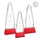 Cheswick Red on Entwhistle Base Obelisk Crystal Award