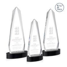 Cheswick Black on Alberton Base Obelisk Crystal Award - Newest Additions