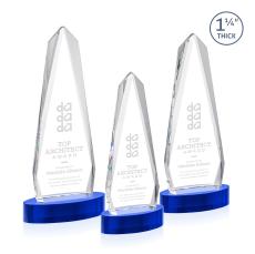 Cheswick Blue on Alberton Base Obelisk Crystal Award - Newest Additions