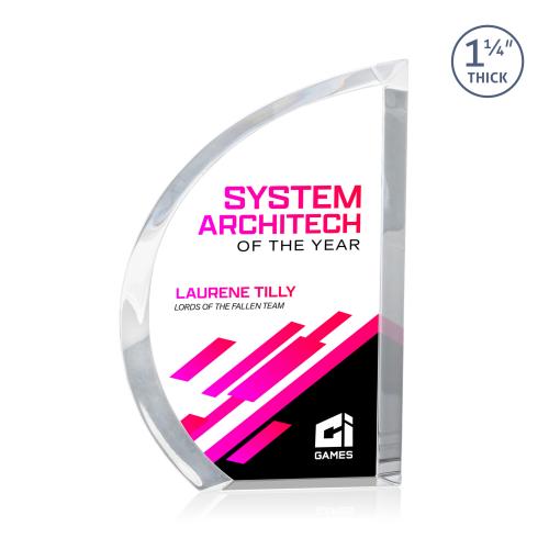 Corporate Awards - Crystal Awards - Fenworth Full Color Sail Crystal Award