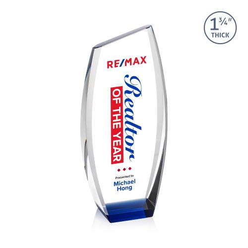 Corporate Awards - Crystal Awards - Colorado Full Color Blue Peak Crystal Award