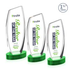 Colorado Full Color Green on Base Peak Crystal Award - Newest Additions