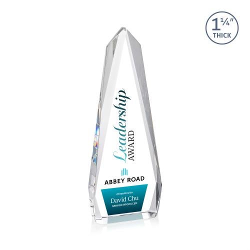 Corporate Awards - Crystal Awards - Cheswick Full Color Obelisk Crystal Award