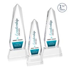Cheswick Full Color Clear on Entwhistle Base Obelisk Crystal Award - Crystal Awards