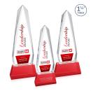 Cheswick Full Color Red on Entwhistle Base Obelisk Crystal Award