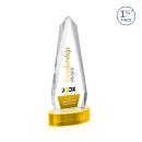 Cheswick Full Color Gold on Alberton Base Obelisk Crystal Award