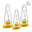 Cheswick Full Color Gold on Alberton Base Obelisk Crystal Award