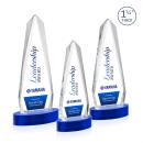 Cheswick Full Color Blue on Alberton Base Obelisk Crystal Award