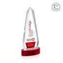 Cheswick Full Color Red on Alberton Base Obelisk Crystal Award