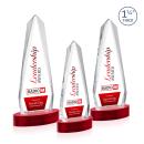 Cheswick Full Color Red on Alberton Base Obelisk Crystal Award