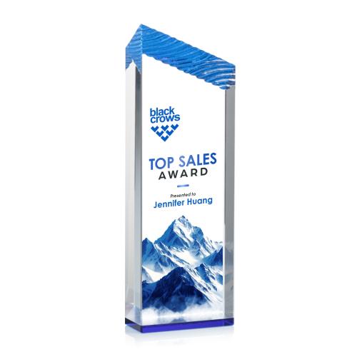 Corporate Awards - Crystal Awards - Haverhill Full Color Obelisk Crystal Award