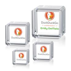 Davenport Cube Full Color Crystal Award - Years of Service Awards