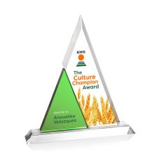 Spokane Full Color Pyramid Crystal Award - Crystal Awards