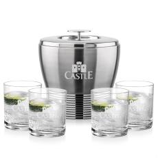 Genoa Ice Bucket & Waldorf On-the-Rocks Set - Corporate Recognition Gifts