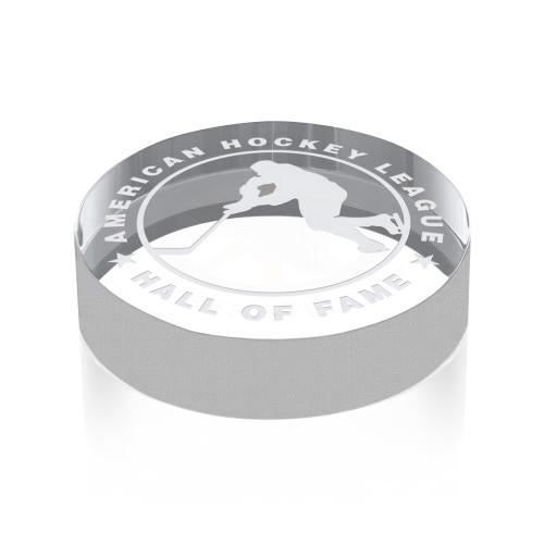 Corporate Awards - Glass Awards - Hockey Puck Circle Glass Award