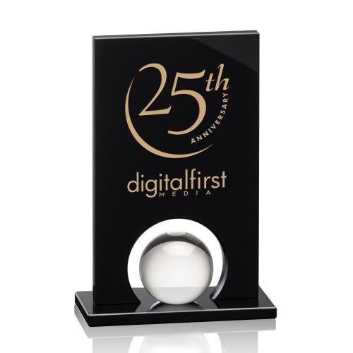 Corporate Awards - Crystal Awards - Icarus Black Rectangle Crystal Award