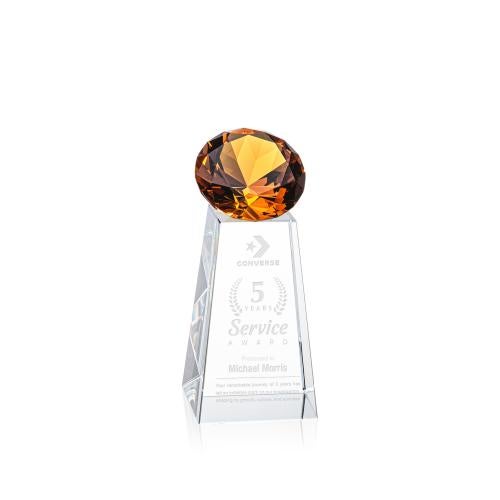 Corporate Awards - Glass Awards - Colored Glass Awards - Novita Amber Crystal Award