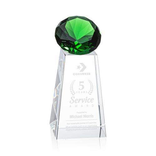 Corporate Awards - Award Shapes - Diamond Awards - Novita Emerald Crystal Award