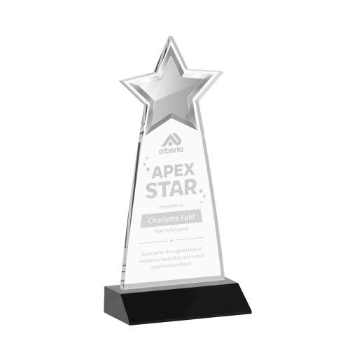 Corporate Awards - Crystal Awards - Starlite Black Star Crystal Award